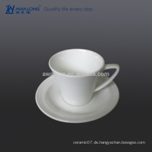 0.1L reiner Farben-einfacher Kaffeetasse-Entwurf, Knochen-China-Tee-Kaffeetasse und Untertasse